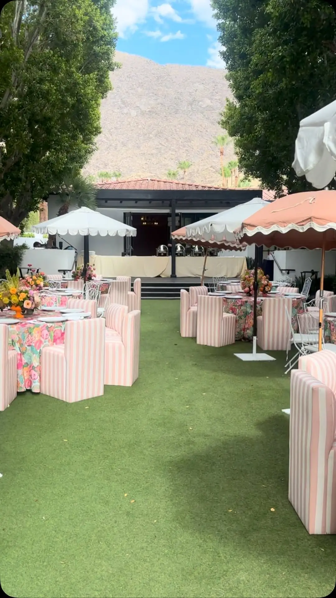A Well Company event setup at a Palm Springs venue for a group booking